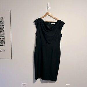 Classic Banana Republic Wool Dress, Black, Size 12